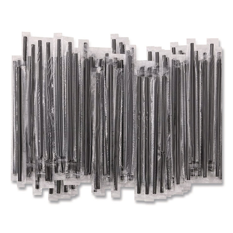 Wrapped Polypropylene Stirrers, 5.5", Black, 500/Box