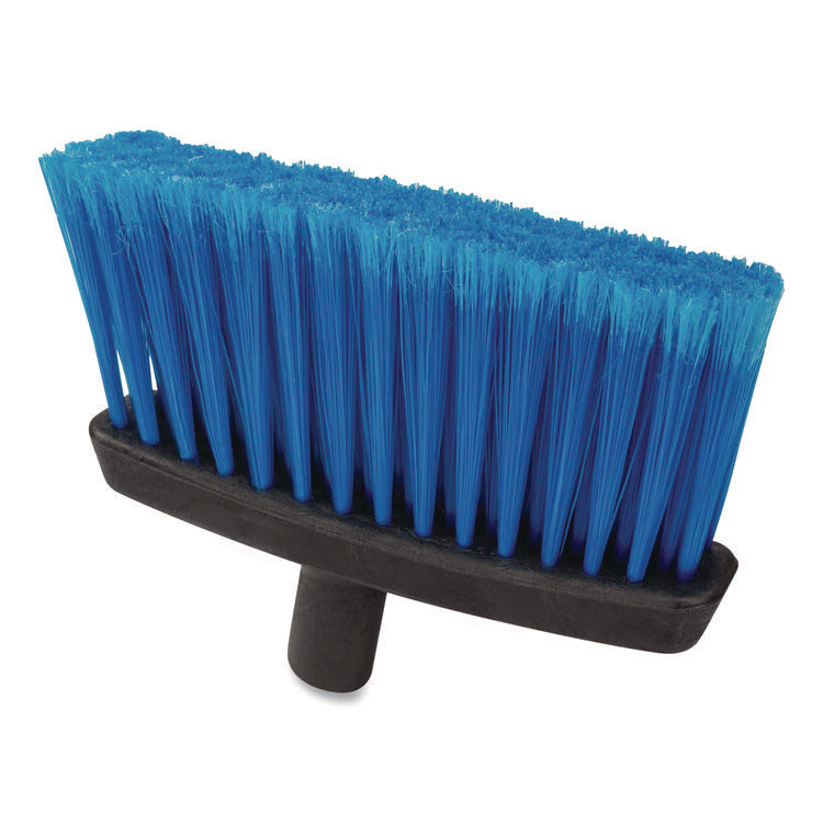 Duo-Sweep Flagged Light Industrial Broom Head, 12", Blue/Black