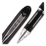Jetstream Hybrid Gel Pen, Stick, Bold 1 mm, Black Ink, Black/Silver Barrel
