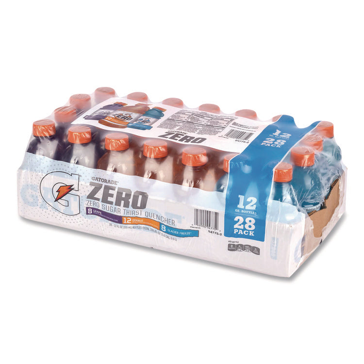 Zero Variety Pack, Assorted Flavors, 12 oz Bottle, 28/Carton
