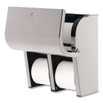 Compact Quad Vertical 4-Roll Coreless Dispenser, 11.75 x 6.9 x 13.25, Stainless Steel