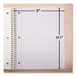 Spiral Notebooks, 1-Subject, Wide/Legal Rule, Randomly Assorted Cover Color, (70) 10.5 x 8 Sheets