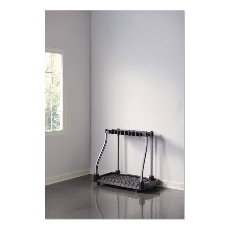 FastTrack Garage Tool Tower Rack, Plastic, Holds Up to 40 Tools, 38" x 20.5" x 34.4", Black
