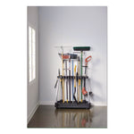 FastTrack Garage Tool Tower Rack, Plastic, Holds Up to 40 Tools, 38" x 20.5" x 34.4", Black