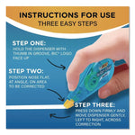 Wite-Out Brand Mini Correction Tape, Non-Refillable, Blue/Purple/Yellow Applicators, 0.2" x 314.4", 6/Pack