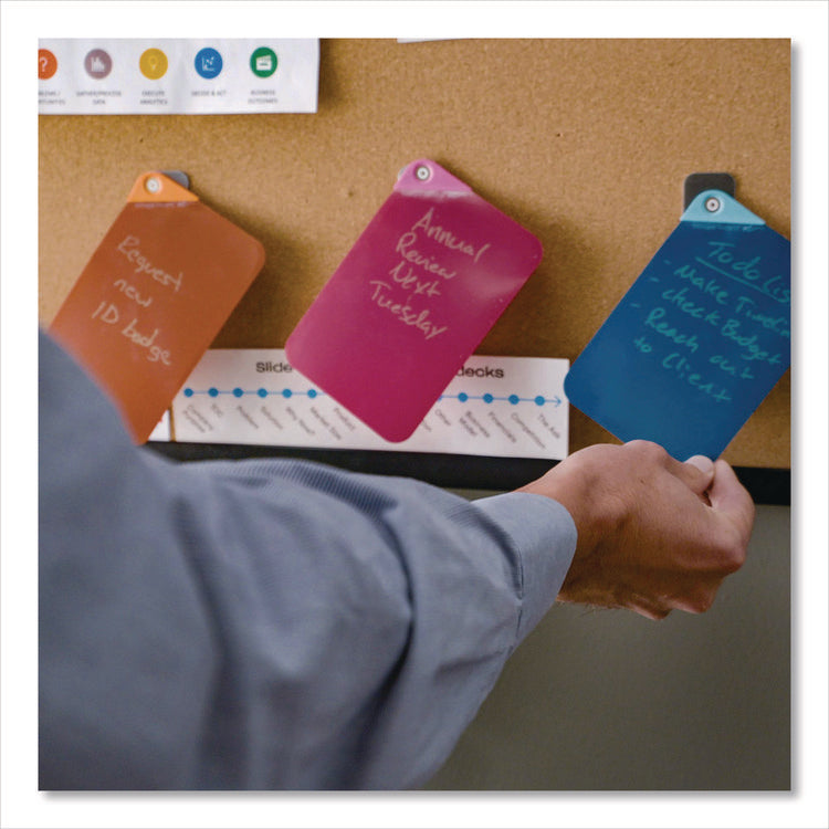 VersaNotes Reusable Notes, 4 x 6, Assorted Colors, 3/Pack