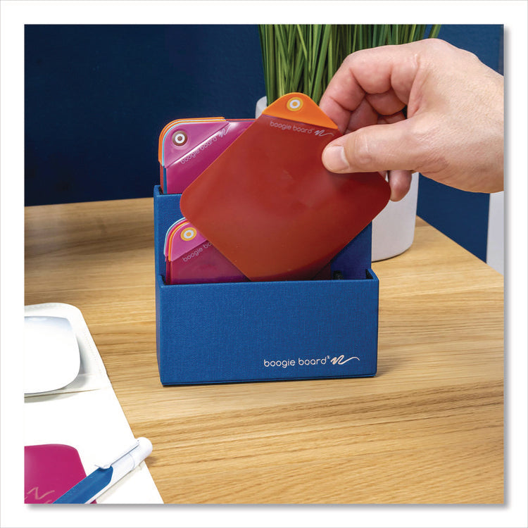 VersaNotes Desk Organizer, 3 Compartments, 4.7 x 0.4 x 2.05, Blue, Plastic