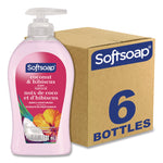 Liquid Hand Soap Pumps, Coconut and Hibiscus Scent, 11.25 oz, 6/Carton