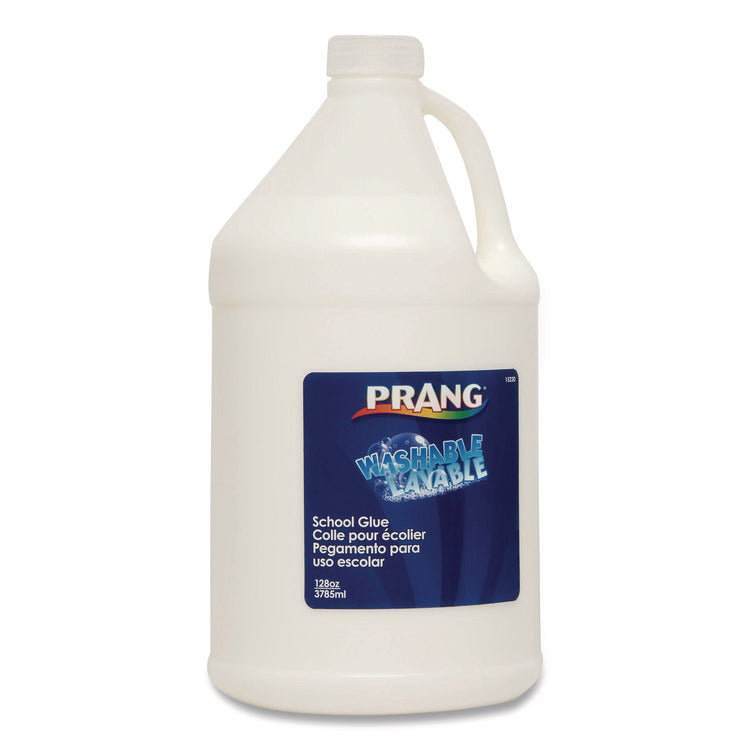Washable Liquid White School Glue, 128 oz, Dries Clear