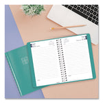 Academic Daily/Monthly Planner, 8 x 5, Blue Cover, 12-Month (Aug to July): 2025 to 2026