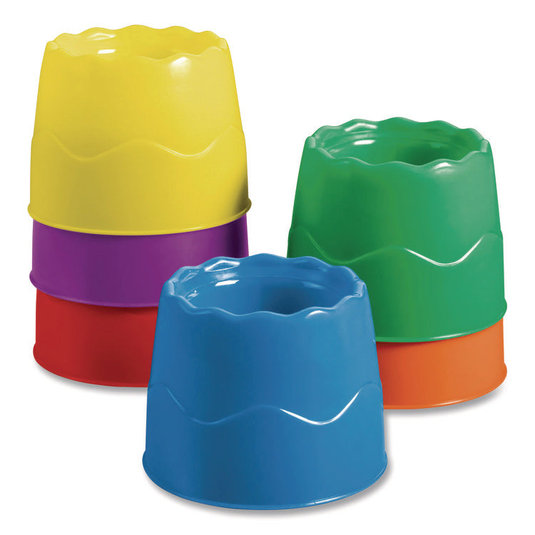 Stable Water Pot Set, 8 oz, Assorted Colors, 6/Pack