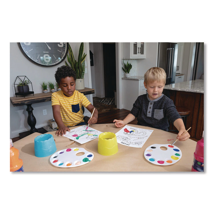 Stable Water Pot Set, 8 oz, Assorted Colors, 6/Pack