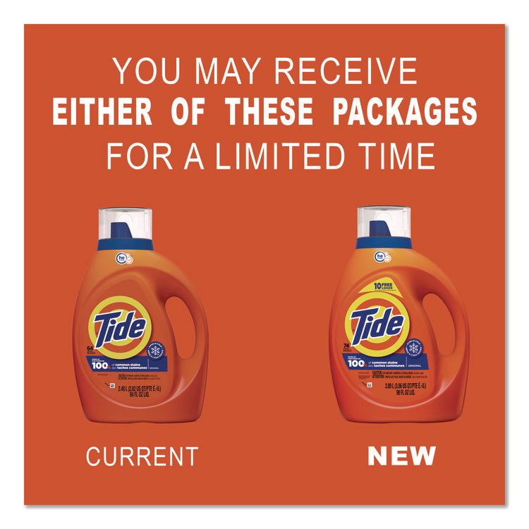 HE Laundry Detergent, Original Scent, Liquid, 64 Loads, 84 oz Bottle, 4/Carton