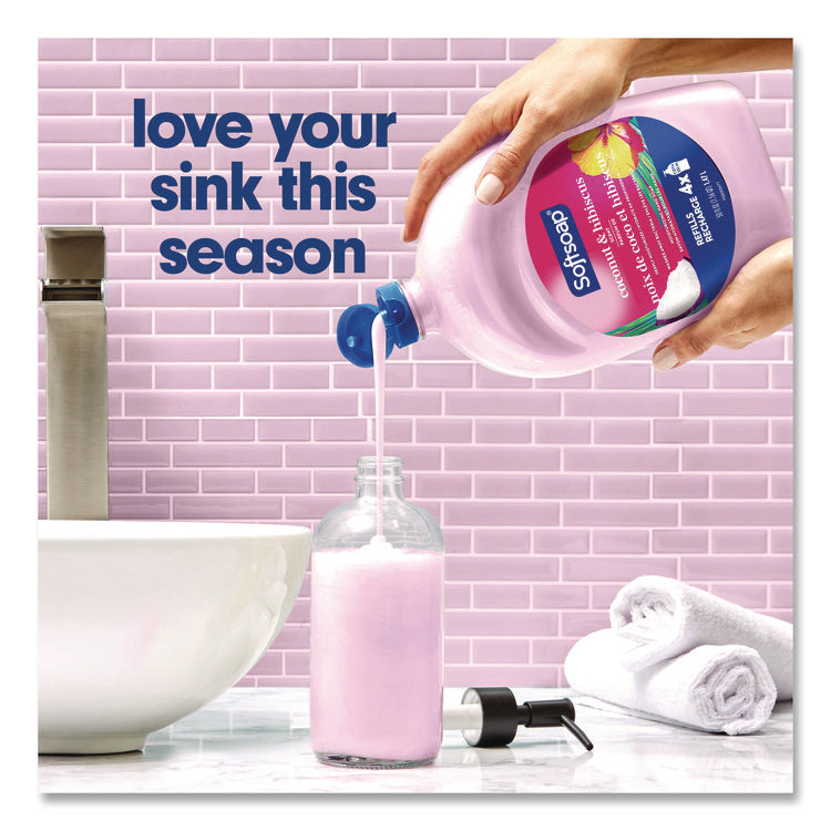 Liquid Hand Soap Refills, Coconut and Hibiscus, 6/Carton