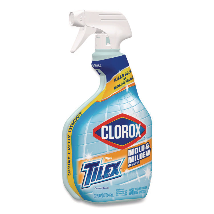 Mold and Mildew Remover with Bleach, Unscented, 32 oz Spray Bottle, 9/Carton