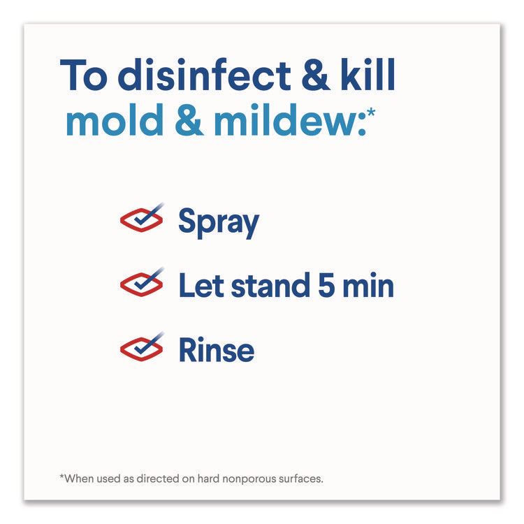 Mold and Mildew Remover with Bleach, Unscented, 32 oz Spray Bottle, 9/Carton