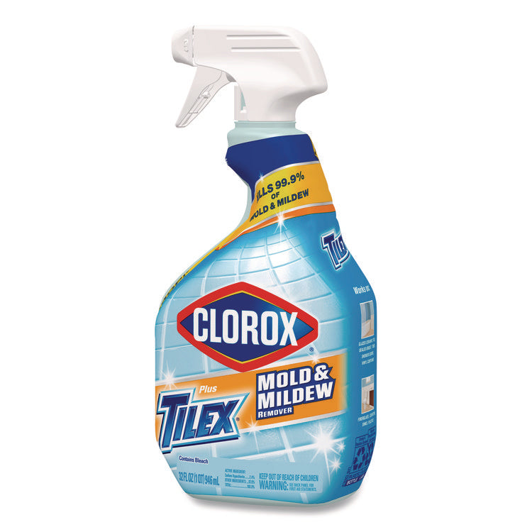 Mold and Mildew Remover with Bleach, Unscented, 32 oz Spray Bottle, 9/Carton