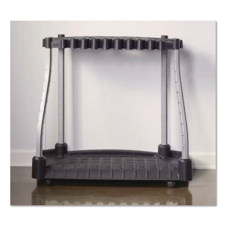 FastTrack Garage Tool Tower Rack, Plastic, Holds Up to 40 Tools, 38" x 20.5" x 34.4", Black