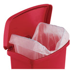 Slim Jim Streamline Resin Step-On Container, 24 gal, Resin, Red