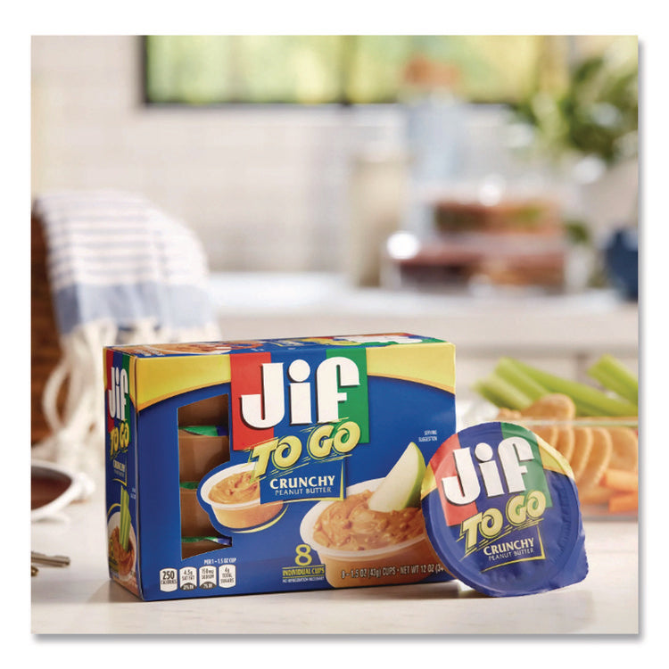 Spreads, Crunchy Peanut Butter, 1.5 oz Cup, 8/Box