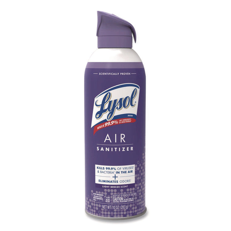 Air Sanitizer Spray, Light Breeze, 10 oz Aerosol Spray