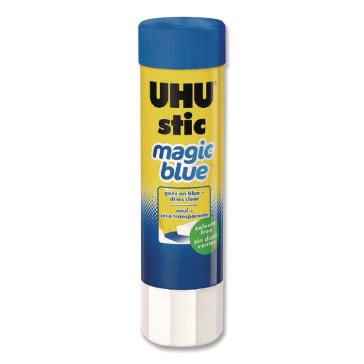 Glue Stick, 8.2 g, Applies Blue, Dries Clear, 24/Pack