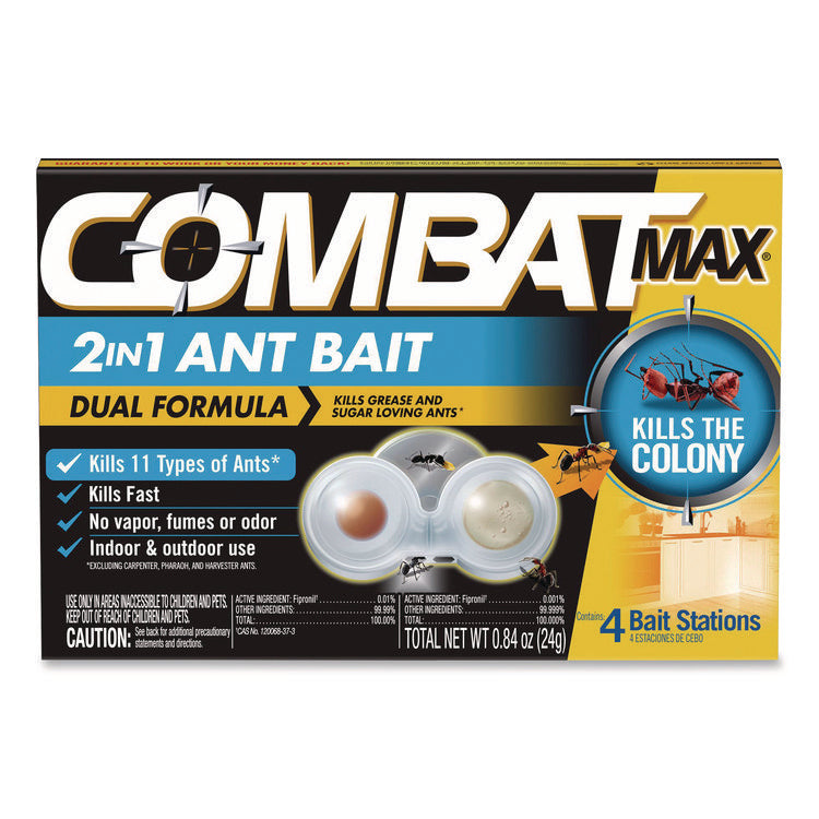 Max 2-in-1 Ant Bait, 0.84 oz, 4 Bait Stations