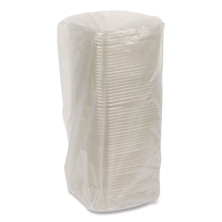 EarthChoice Recycled PET Container Lid, for 6" Square RPET Containers, 6.25 x 0.39 x 6.25, Clear, Plastic, 360/Carton