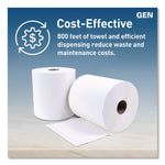 Hardwound Roll Towels, 1-Ply, 8" x 800 ft, White, 6 Rolls/Carton