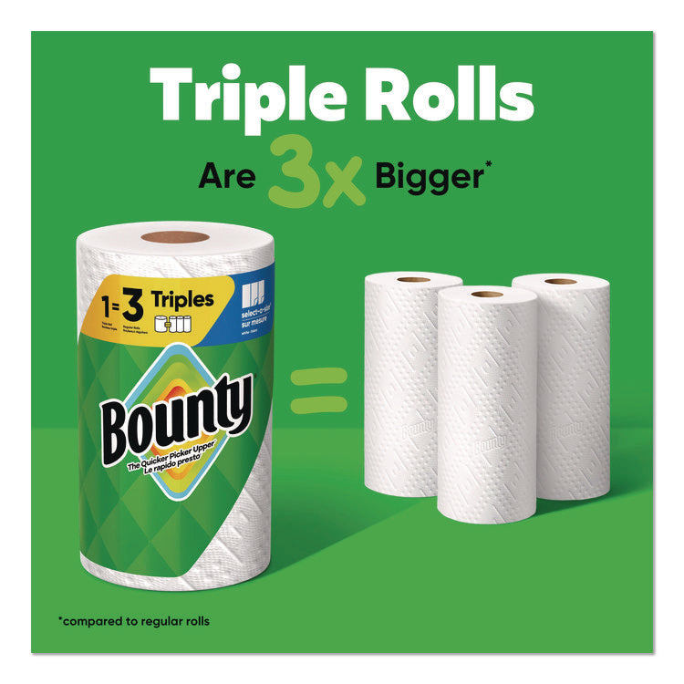 Select-a-Size Kitchen Roll Paper Towels, 2-Ply, 5.9 x 11, White, 123 Sheets/Triple Roll, 6 Rolls/Carton