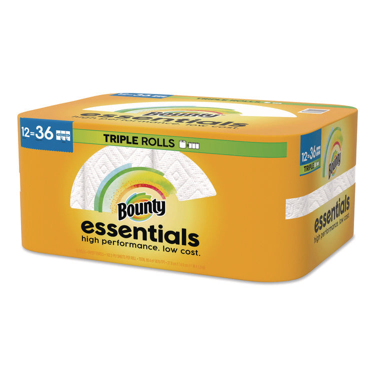 Essentials Select-A-Size Kitchen Roll Paper Towels, 2-Ply, 5.9 x 11, White, 162 Sheets/Triple Roll, 12 Rolls/Carton