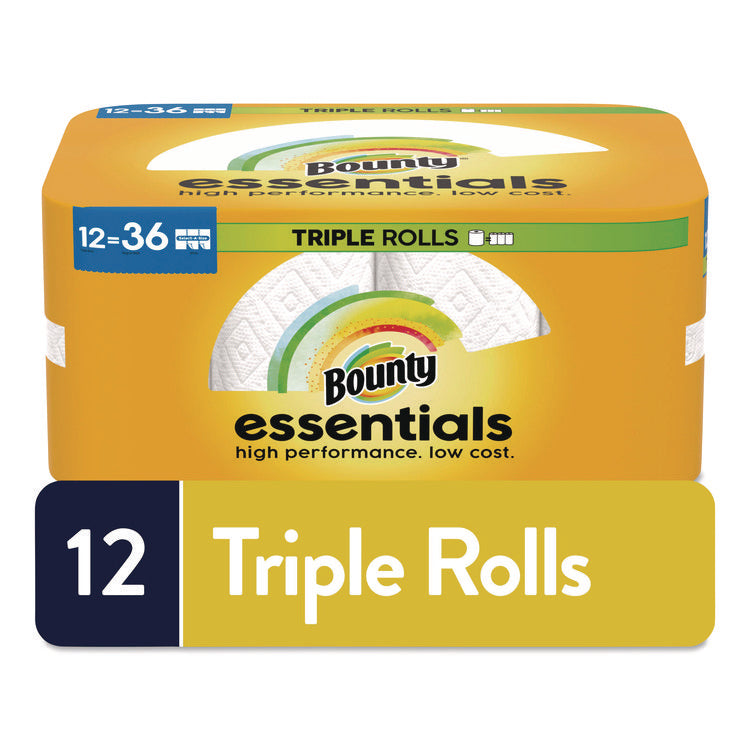 Essentials Select-A-Size Kitchen Roll Paper Towels, 2-Ply, 5.9 x 11, White, 162 Sheets/Triple Roll, 12 Rolls/Carton