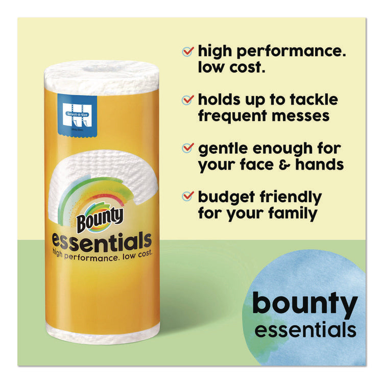 Essentials Select-A-Size Kitchen Roll Paper Towels, 2-Ply, 5.9 x 11, White, 162 Sheets/Triple Roll, 12 Rolls/Carton