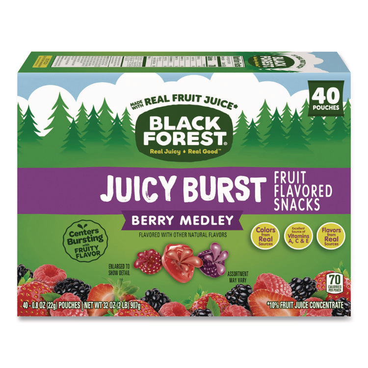 Juicy Burst Fruit Flavored Snack, Berry Medley, 32 Oz, 40/box