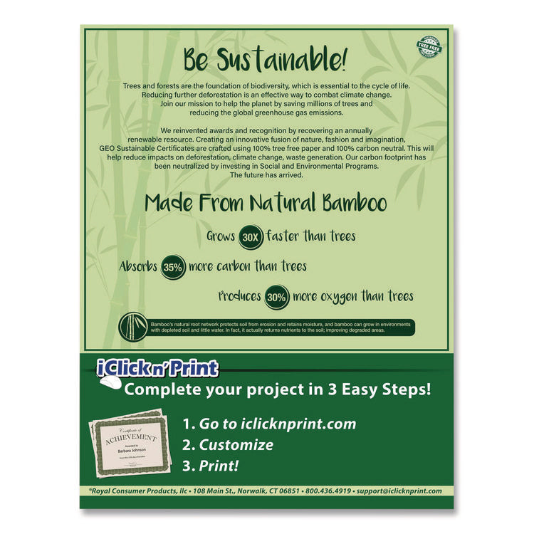 Award Certificates, 8.5 x 11, White with Gold/White Star Border, 25/Pack