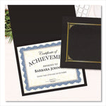 Award Certificates, 8.5 x 11, Natural with Braided Blue/Silver Border, 15/Pack