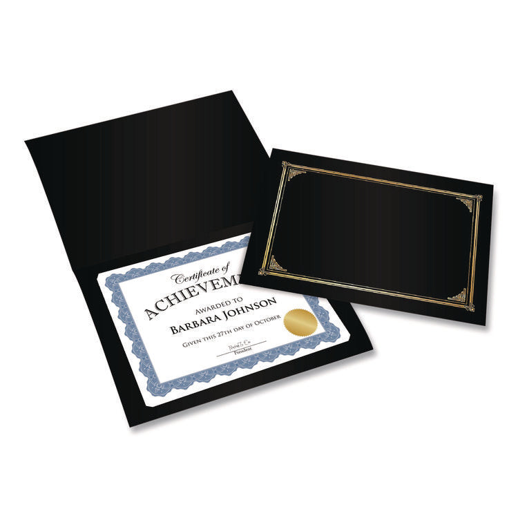 Award Certificates, 8.5 x 11, White with Braided Blue Border, 25/Pack