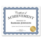 Award Certificates, 8.5 x 11, White with Braided Blue Border, 25/Pack