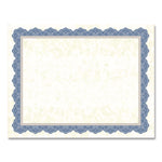Award Certificates, 8.5 x 11, Natural with Braided Blue/Silver Border, 15/Pack