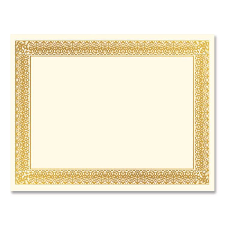 Award Certificates, 8.5 x 11, Ivory with Elegant Gold Border, 15/Pack