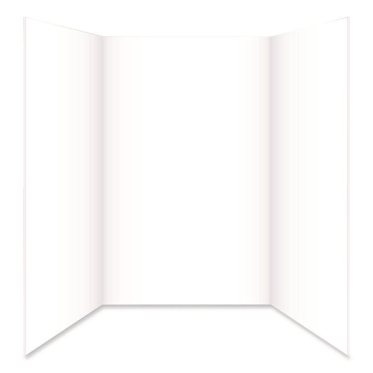 Tri-Fold Foam Board, 28 x 40, 0.19" Thick, White/White