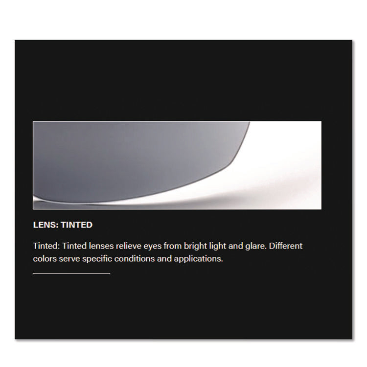 Anser Optical Safety Glasses, Black Frame, Gray Lens
