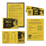 Color Paper, 24 lb Bond Weight, 8.5 x 14, Solar Yellow, 500/Ream