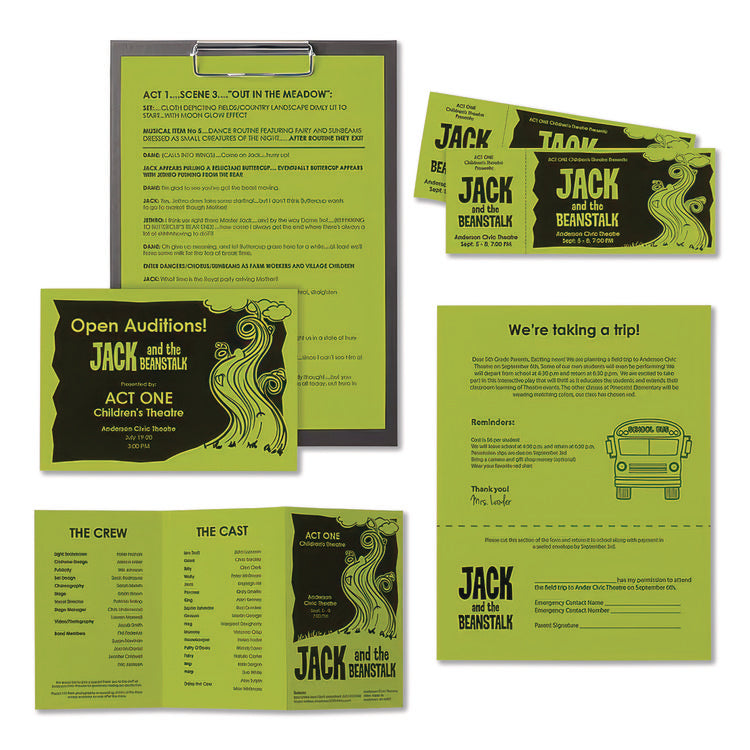 Color Paper, 24 lb Bond Weight, 8.5 x 14, Terra Green, 500/Ream