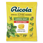 Sugar-Free Lemon Mint Herb Throat Drops, 65/Bag, 2 Bags/Pack