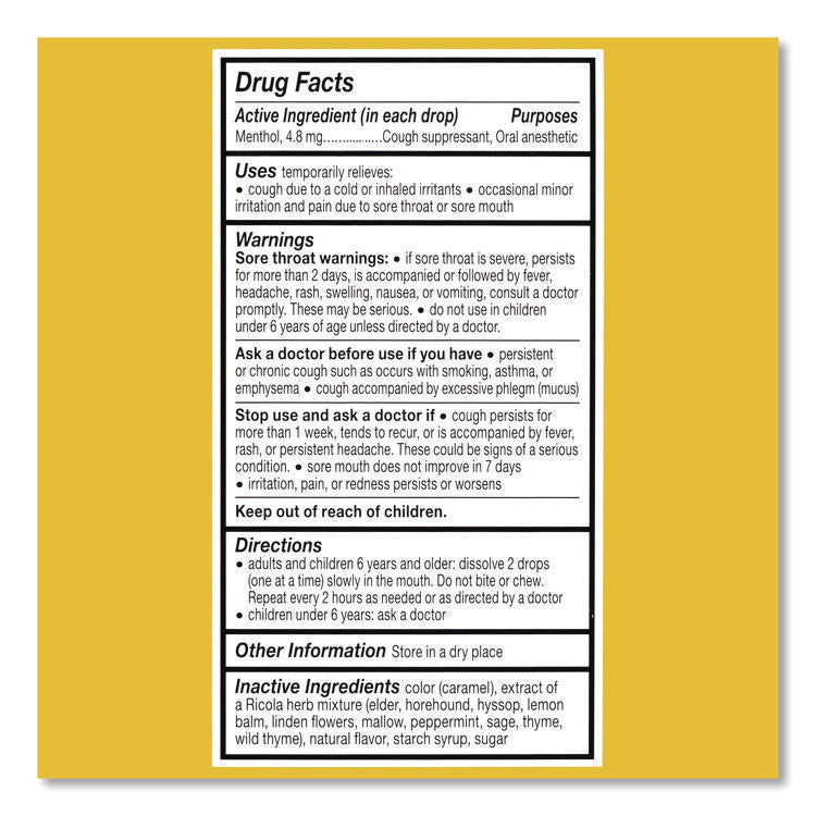 Cough Drops, Original Herb, 65/Bag, 2 Bags/Pack