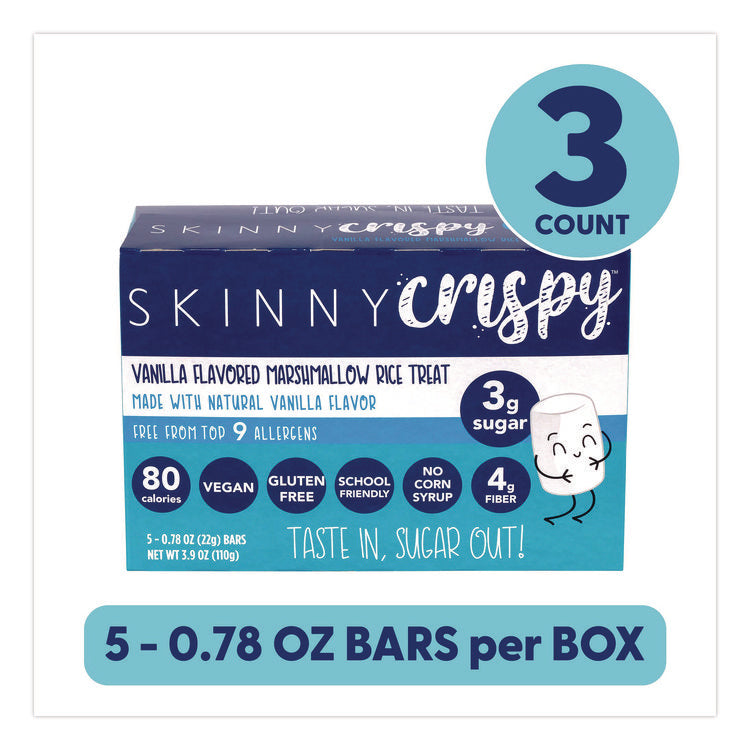 Crispy Treat, Vanilla, 0.78 oz Bars, 5 Bars/Pack, 3 Packs/Carton