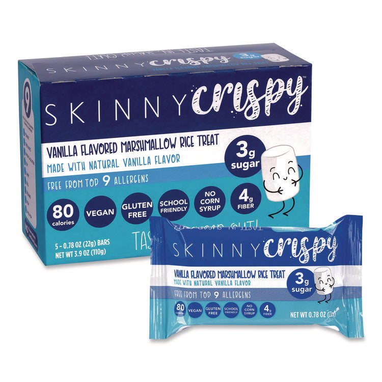 Crispy Treat, Vanilla, 0.78 oz Bars, 5 Bars/Pack, 3 Packs/Carton