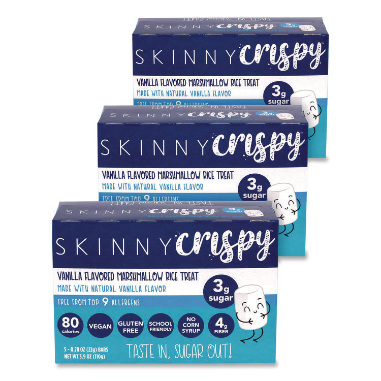 Crispy Treat, Vanilla, 0.78 oz Bars, 5 Bars/Pack, 3 Packs/Carton