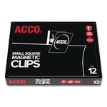Magnetic Clips, 0.88" Jaw Capacity, Silver, 12/Pack